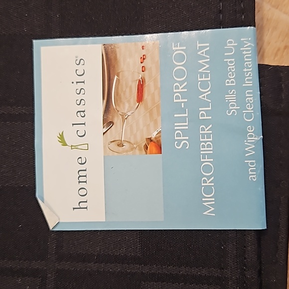 6 - Black Microfiber Polyester Placemats - Picture 3 of 4